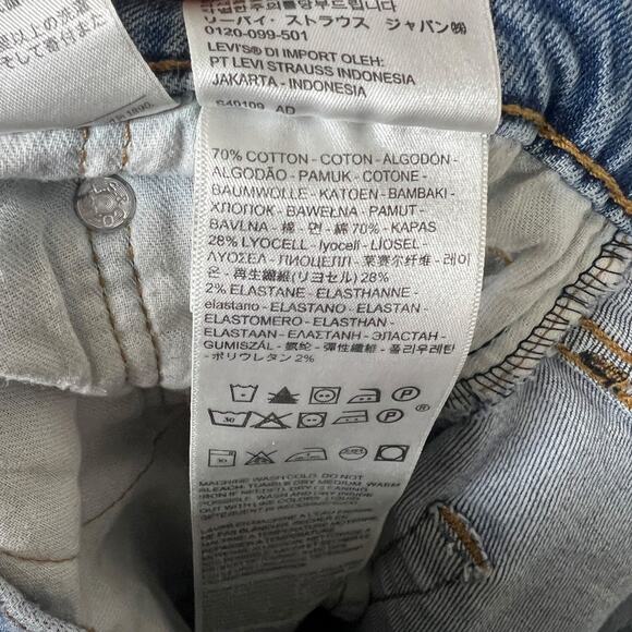 Levi’s 512 Slim Taper Jeans Stretch Denim Light Wash Mens 31x30 Tag 31x32 - Picture 6 of 7